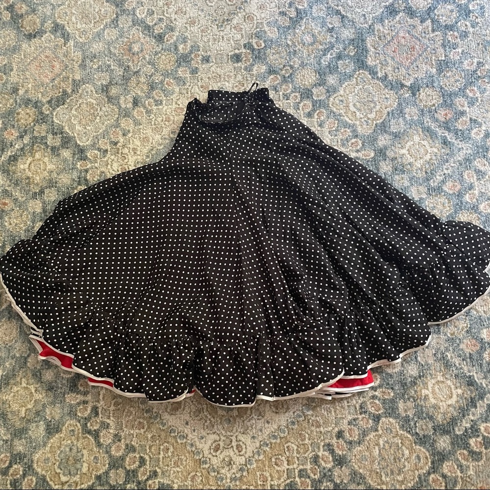 Polka dot ballroom practice skirt